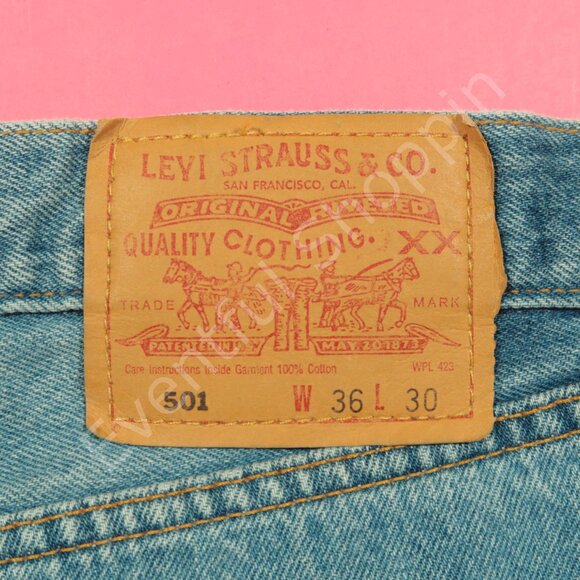 Vintage Levis 501 Jeans Mens 36 Blue Original Straight Denim 90s - Picture 4 of 8